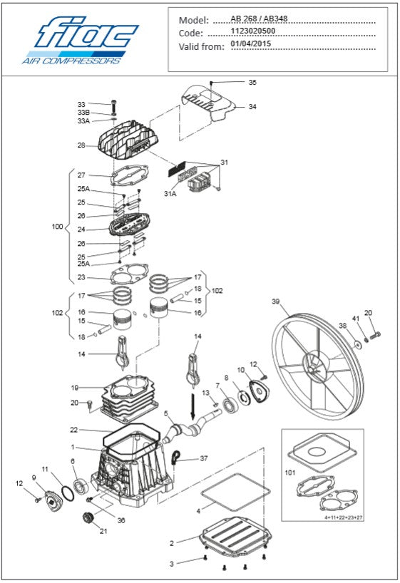 Grup Pompare Fiac Tip Ab268 pentru Compresor Grup Pompare Fiac Tip Ab268 pentru Compresor